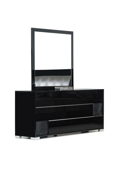 VIG Furniture - Modrest Grace Italian Modern Black Mirror - VGACGRACE-MIR-BLK - GreatFurnitureDeal