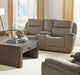 Southern Motion - Show Stopper Reclining Loveseat w-Console and Hidden Cupholders in Granite - 736-28 - GreatFurnitureDeal