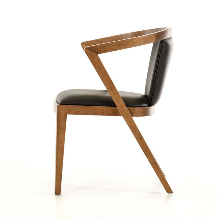 VIG Furniture - Modrest Gregor Mid-Century Black & Walnut Dining Chair - VGCSCH-16067-BLK - GreatFurnitureDeal