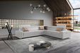 VIG Furniture - Estro Salotti Bogart - Italian Modern Light Grey Leather Sectional Sofa Bed with Recliner - VGNT-BOGART-GRY - GreatFurnitureDeal