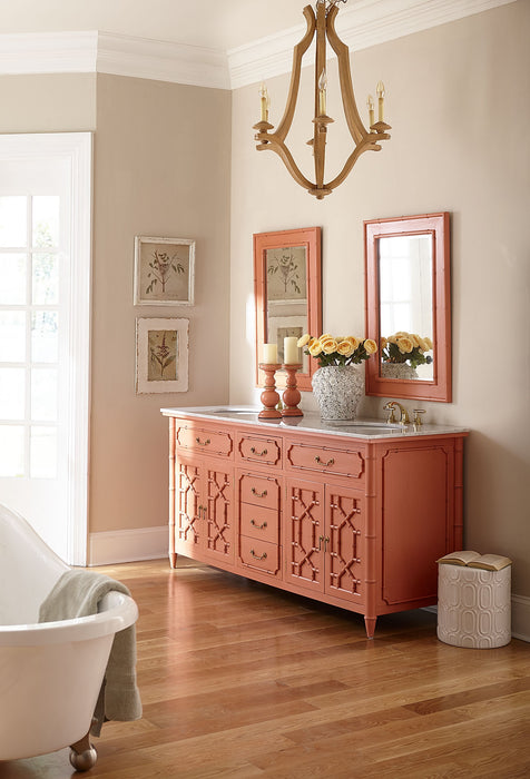 Bramble - Grosvenor Double Vanity w/ Sink & Marble Top - BR-76426 - GreatFurnitureDeal