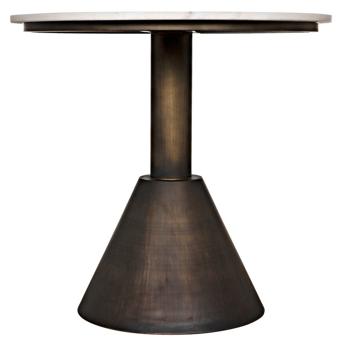 Noir Furniture - Joseph Side Table, Aged Brass - GTAB982AB