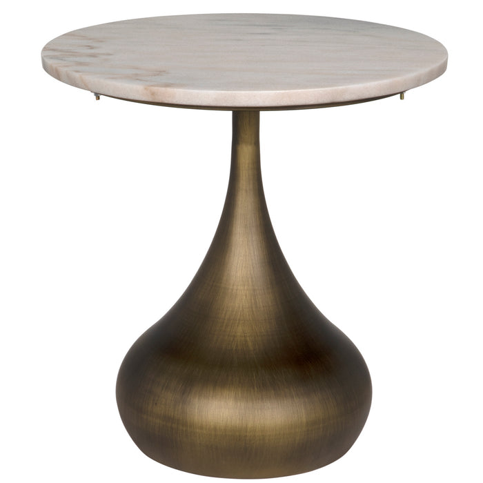 Noir Furniture - Mateo Side Table, Aged Brass - GTAB985AB - GreatFurnitureDeal