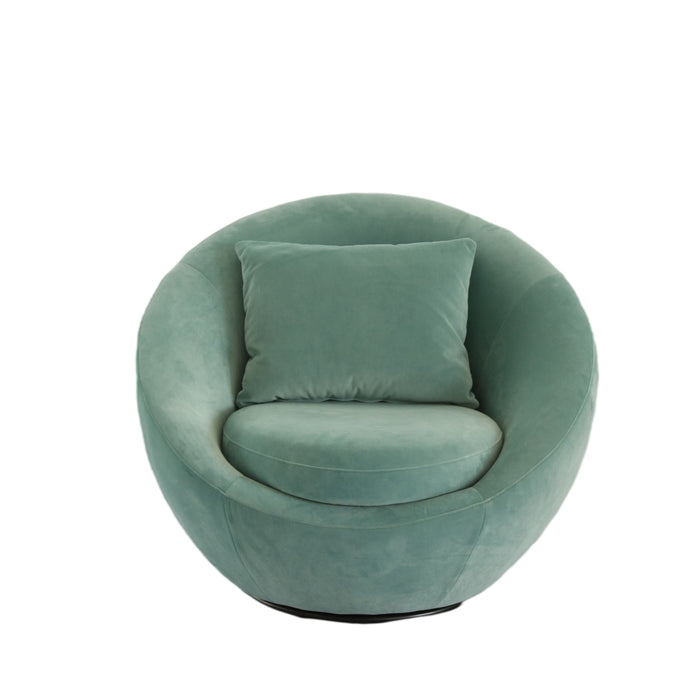 VIG Furniture - Modrest Gypsum Modern Teal Swivel Accent Chair - VGMFOC-284-BLU-CH - GreatFurnitureDeal