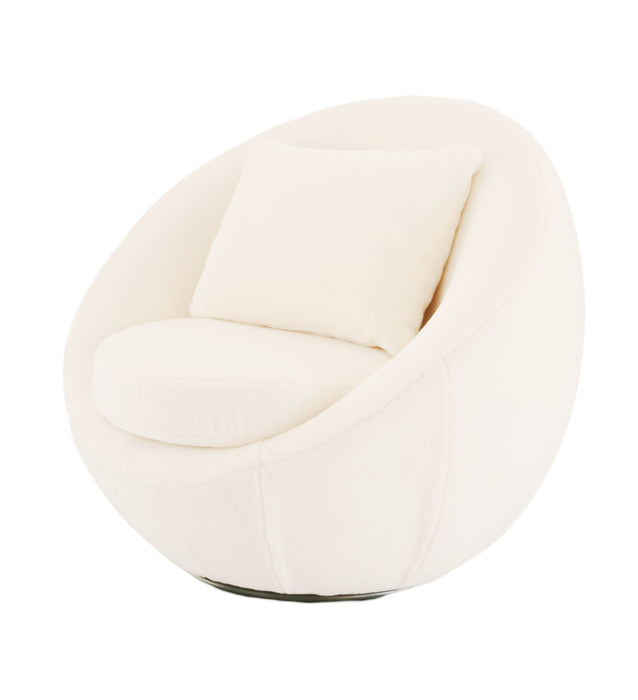 VIG Furniture - Modrest Gypsum Modern White Swivel Accent Chair - VGMFOC-284-WHT-CH
