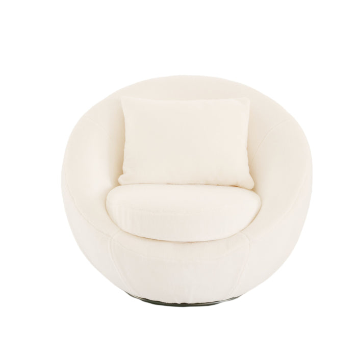 VIG Furniture - Modrest Gypsum Modern White Swivel Accent Chair - VGMFOC-284-WHT-CH