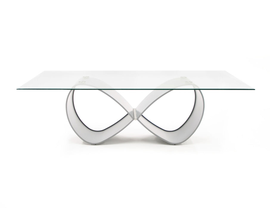 VIG Furniture - Modrest HadleyGlass & Matte Grey Dining Table - VGGM-DT-CASTA-DT