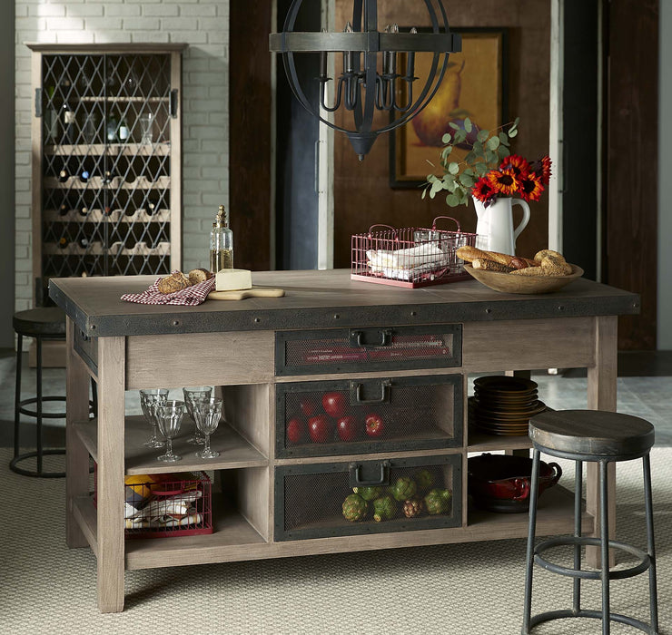 Bramble - Sanoma Wine Cabinet with Iron Door in Multi Color - 21356