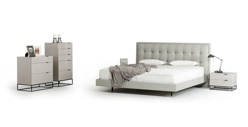 VIG Furniture - Modrest Hera Modern Grey Leatherette Queen Bed - VGCNHERA-BED-Q - GreatFurnitureDeal