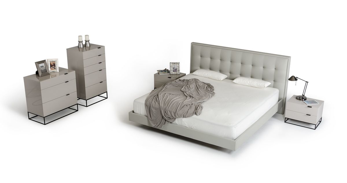 VIG Furniture - Modrest Hera Modern Grey Queen Bedroom Set - VGCNHERA-SET-Q - GreatFurnitureDeal