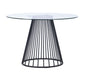 VIG Furniture - Modrest Holly Modern Round Clear Glass and Black Dining Table - VGFH-257012-CB-DT - GreatFurnitureDeal