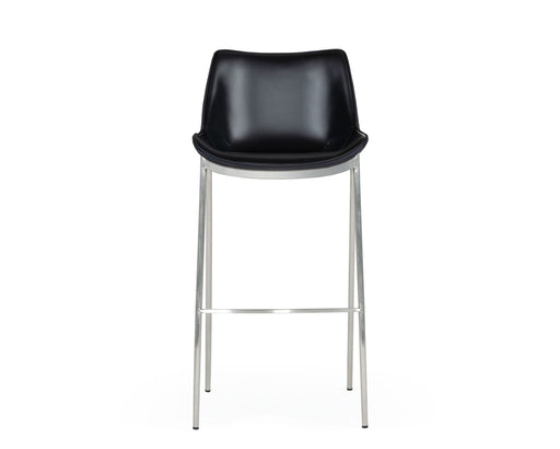 VIG Furniture - Modrest Hooper Modern Black Eco-Leather Bar Stool (Set of 2) - VGHR5400B-BLK - GreatFurnitureDeal