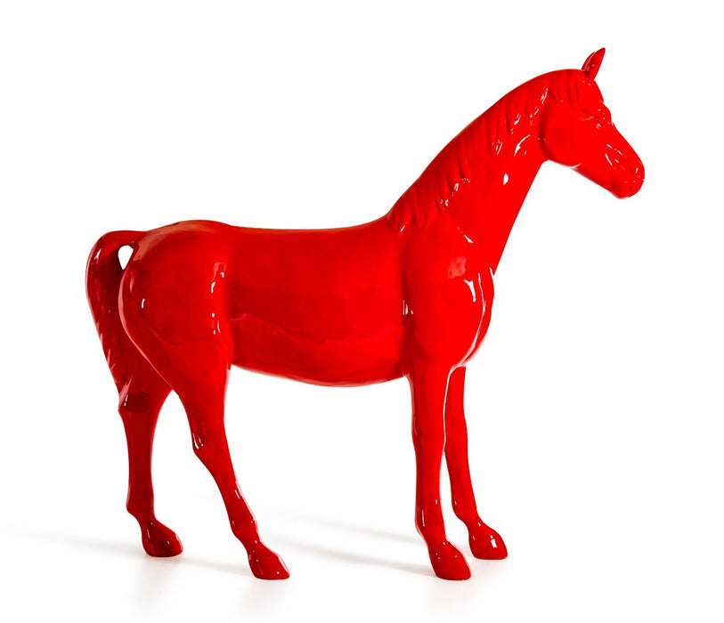 VIG Furniture - Modrest Red Full Size Horse Sculpture - VGTHSV-001-RED - GreatFurnitureDeal