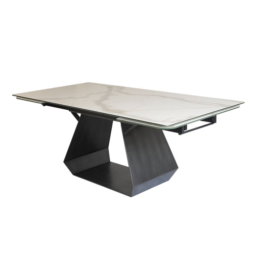 VIG Furniture - Modrest Howell Modern White Ceramic Extendable Dining Table - VGYFDT8895-WHT-DT - GreatFurnitureDeal