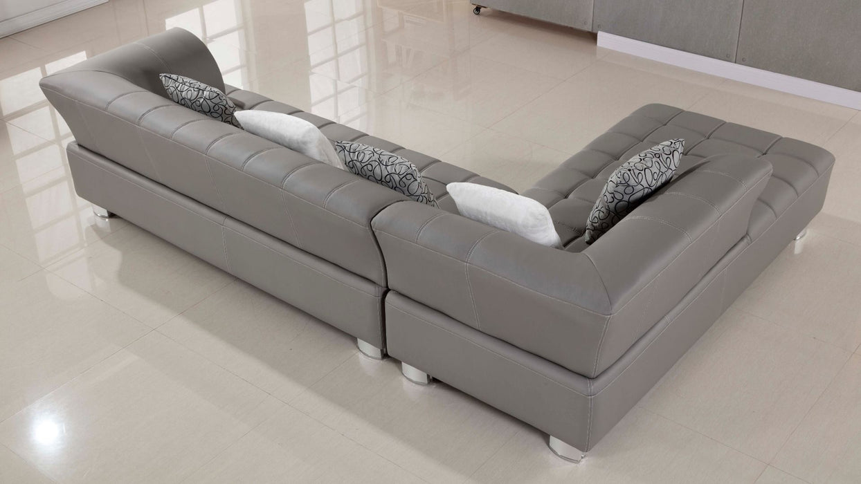 American Eagle Furniture - AE-L138 3-Piece Sectional Sofa in Gray - AE-L138L-GR - GreatFurnitureDeal