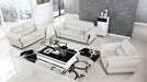 American Eagle Furniture - AE690 White Microfiber Leather 2 Piece Sofa Set - AE690-W- SL - GreatFurnitureDeal