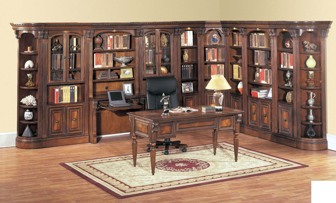 Parker House - Huntington Large Library Desk Wall - PAH-HUN-460-2-450(2)-440(2)-420(3)-430-455 - GreatFurnitureDeal