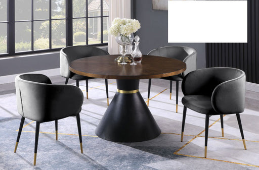 Mariano Furniture - HX009 - 5 Piece Dining Table Set in Grey/Oak - BM-HX009G5 - GreatFurnitureDeal