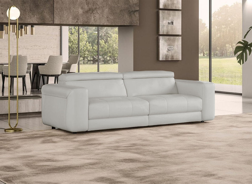 VIG Furniture - Coronelli Collezioni Icon Modern Italian Grey Leather Sofa Bed - VGCCICON-GREY-9