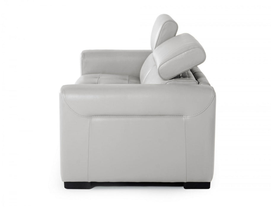 VIG Furniture - Coronelli Collezioni Icon Modern Italian Grey Leather Sofa Bed - VGCCICON-GREY-9