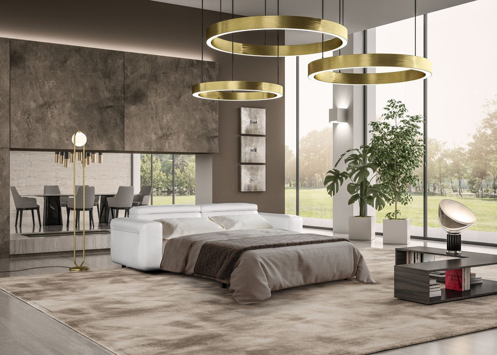VIG Furniture - Coronelli Collezioni Icon Modern Italian White Leather Sofa Bed - VGCCICON-WHT-SB