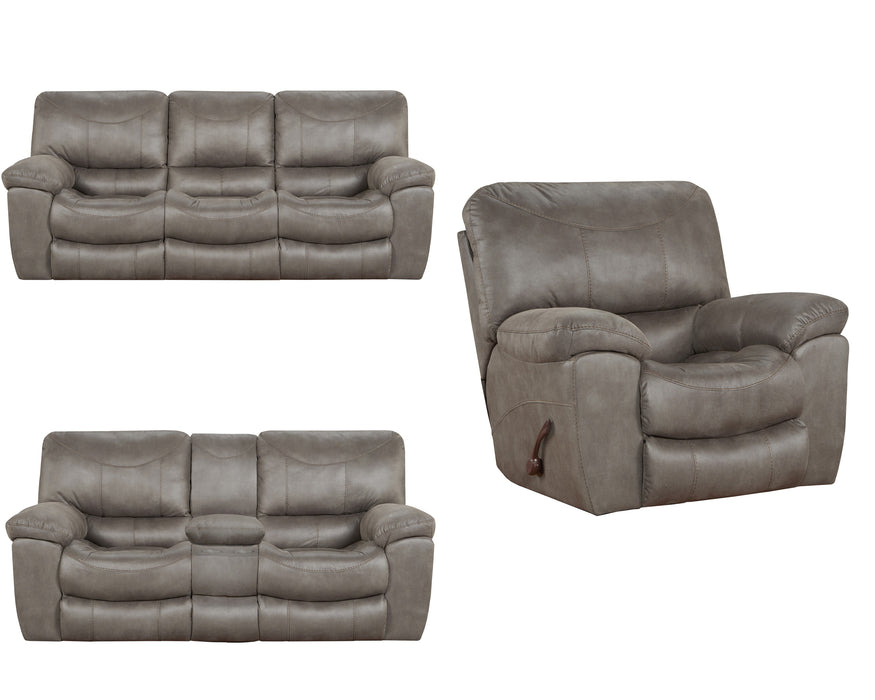 Catnapper - Trent 3 Piece Reclining Living Room Set in Charcoal - 1921-1929-19202-CHARCOAL