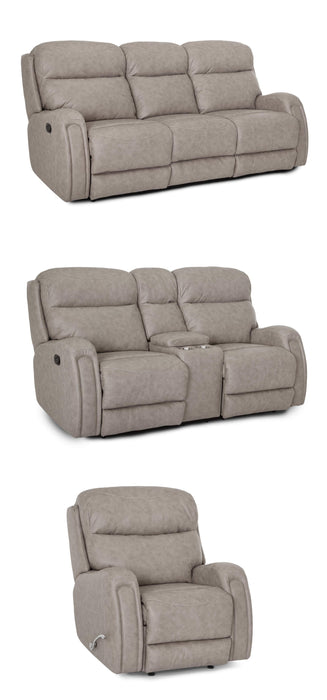Franklin Furniture - Bridger 3 Piece Power Reclining Living Room Set in Faulkner Marble - 67942-83-67934-6579-BJ-MARBLE