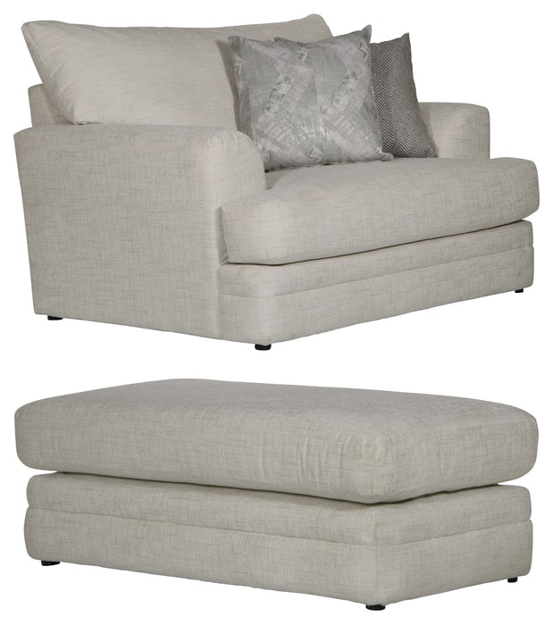 Jackson Furniture - Zeller Chair with Ottoman in Cream-Sterling - 4470-01-10-CREAM - GreatFurnitureDeal