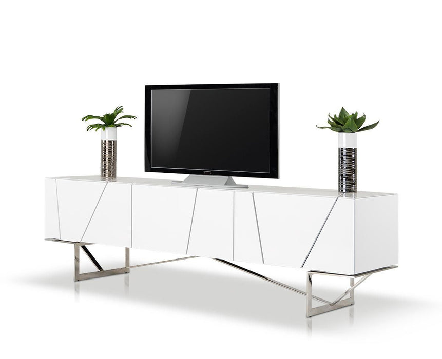 VIG Furniture - Rostock Modern White TV Stand - VGWCROSTOCK-WHT