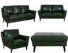 Mariano Italian Leather Furniture - Lauren 4 PC Living Room Set in Bottle Green - LAUREN-BOTTLE GREEN-SLCO - GreatFurnitureDeal