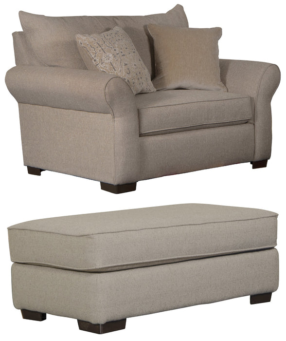 Jackson Furniture - Maddox Chair 1-2 and Ottoman - 4152-01-10-STONE