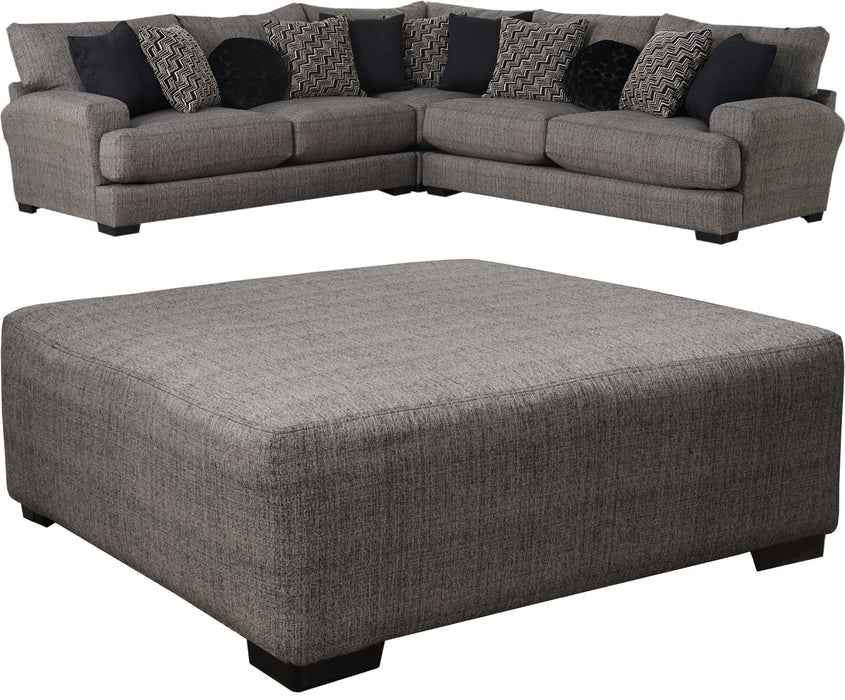 Jackson Furniture - Ava 3 Piece Sectional Sofa w-USB with Cocktail Ottoman in Pepper - 4498-93-94-59-28-PEPPER