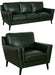 Mariano Italian Leather Furniture - Lauren 2 PC Sofa Set in Bottle Green - LAUREN-BOTTLE GREEN-SC - GreatFurnitureDeal