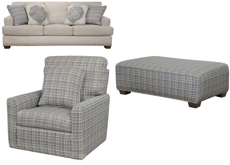 Jackson Furniture - Newberg 3 Piece Living Room Set in Platinum - 442103-SCO-PLATINUM