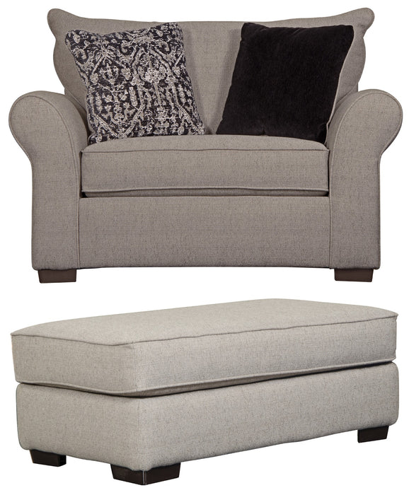 Jackson Furniture - Maddox Chair 1-2 and Ottoman - 4152-01-10-FOSSIL - GreatFurnitureDeal