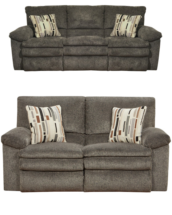 Catnapper - Tosh 2 Piece Power Reclining Sofa Set in Pewter - 61271-61272-PEWTER - GreatFurnitureDeal