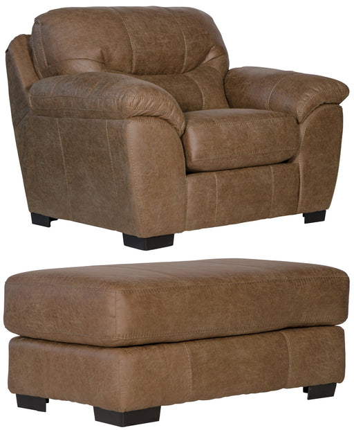 Jackson Furniture - Grant Chair and Ottoman Set in Silt - 4453-01-10 - GreatFurnitureDeal