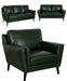 Mariano Italian Leather Furniture - Lauren 3 PC Living Room Set in Bottle Green - LAUREN-BOTTLE GREEN-SLC - GreatFurnitureDeal