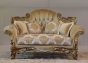 European Furniture - Alexsandra Luxury Loveseat in Golden Brown - Antique Silver - 43553-L - GreatFurnitureDeal