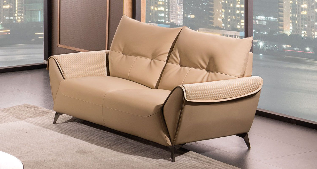 American Eagle Furniture - AE618 Tan Microfiber Leather 2 Piece Sofa Set - AE618-TAN -SL - GreatFurnitureDeal