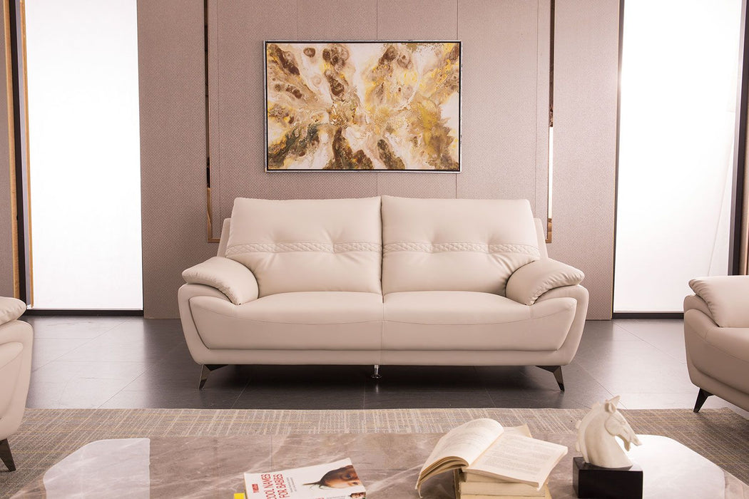American Eagle Furniture - AE628 Light Ash Gray Microfiber Leather 2 Piece Sofa Set - AE628-LAG - SL - GreatFurnitureDeal
