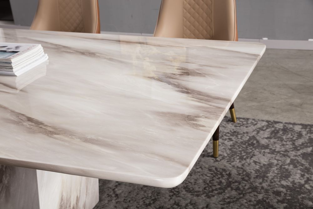 American Eagle Furniture - DT-H309 Faux Marble Dining Table - DT-H309