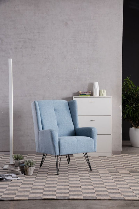 American Eagle Furniture - AE-CK-D800 Blue Accent Chair - AE-CK-D800-Blu - GreatFurnitureDeal