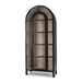 Bramble - Vannes Display Cabinet w/ Glass Shelves in Vintage Black w/ Putty Interior - 28221VGB-PUT--LDT - GreatFurnitureDeal