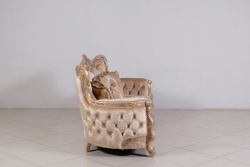 European Furniture - Imperial Palace Luxury Loveseat in Dark Champagne - Antique White and Antique Dark Copper - 32006-L - GreatFurnitureDeal