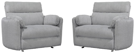 Parker Living - Radius Extra Wide Power Glider Recliner in Mega Grey (Set of 2) - MRAD#812GP-XL-2-MGGR - GreatFurnitureDeal