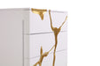 VIG Furniture - Modrest Aspen Modern White & Gold Chest - VGVCJ1801-5H-WHT - GreatFurnitureDeal