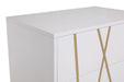 VIG Furniture - Modrest Nixa Modern White & Gold Chest - VGVCJ1909-5H-WHT - GreatFurnitureDeal