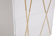 VIG Furniture - Modrest Nixa Modern White & Gold Chest - VGVCJ1909-5H-WHT - GreatFurnitureDeal