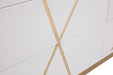 VIG Furniture - Modrest Nixa Modern White & Gold Dresser - VGVCJ1909-D-WHT - GreatFurnitureDeal
